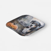 Halloween Greater Swiss mit Pumpkins Beängstigend Pappteller (Gewinkelt)