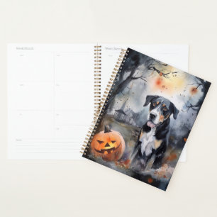 Halloween Greater Swiss mit Pumpkins Beängstigend Planer