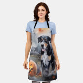 Halloween Greater Swiss mit Pumpkins Beängstigend Schürze (Getragen)