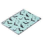 Halloween Green Bat Pattern Notizblock (Linke Seite)