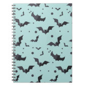 Halloween Green Bat Pattern Notizblock (Vorderseite)
