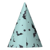 Halloween Green Bat Pattern Partyhütchen (Rückseite)