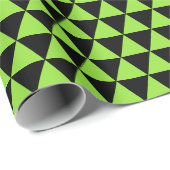 Halloween Green Black Pattern Geburtstagsbenutzerd Geschenkpapier (Rolleneckpunkt)