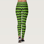 Halloween Green Black Spooky Hexenkostüm Party Leggings (Rückseite)