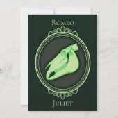 Halloween Green Horse Skull Elopement Einladung (Rückseite)