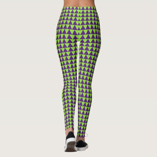 Halloween Green Lila Girly Hexenkostüm Party Leggings (Rückseite)