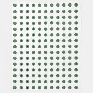 Halloween Green Polka Dot Eyes Fleecedecke