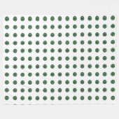 Halloween Green Polka Dot Eyes Fleecedecke (Vorderseite (Horizontal))