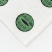 Halloween Green Polka Dot Eyes Fleecedecke (Ecke)