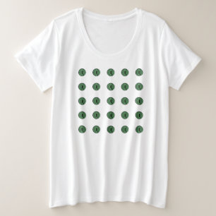 Halloween Green Polka Dot Eyes Große Größe T-Shirt