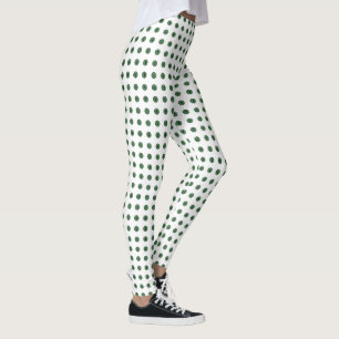 Halloween Green Polka Dot Eyes Leggings