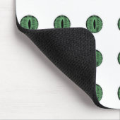 Halloween Green Polka Dot Eyes Mousepad (Ecke)