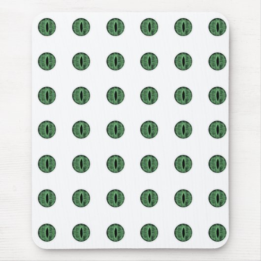 Halloween Green Polka Dot Eyes Mousepad (Vorne)