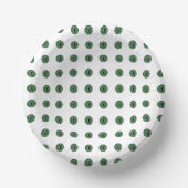 Halloween Green Polka Dot Eyes Pappteller (Vorderseite)