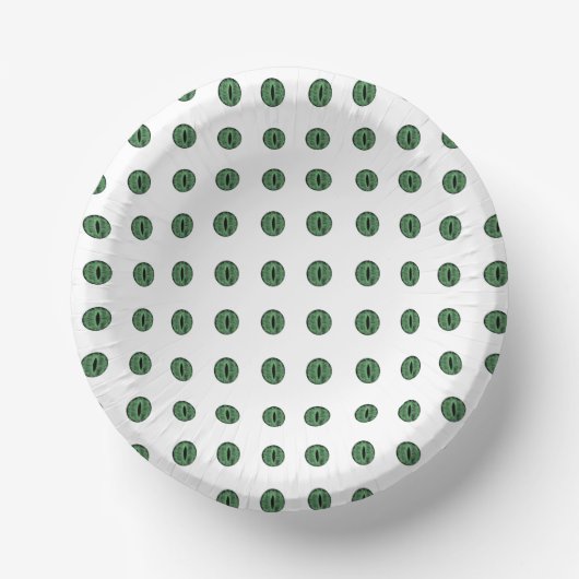 Halloween Green Polka Dot Eyes Pappteller (Vorderseite)