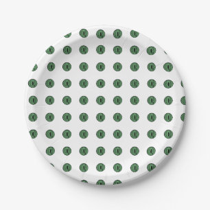 Halloween Green Polka Dot Eyes Pappteller