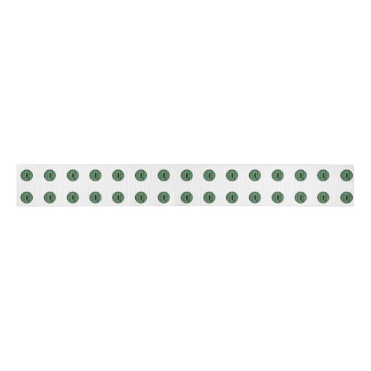 Halloween Green Polka Dot Eyes Ripsband (Vorderseite)