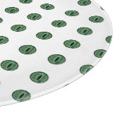 Halloween Green Polka Dot Eyes Schneidebrett (Ecke)