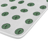 Halloween Green Polka Dot Eyes Schneidebrett (Ecke)