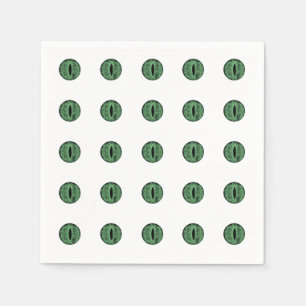 Halloween Green Polka Dot Eyes Serviette
