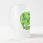 Halloween Green Skull Party Tasse (Vorderseite Links)