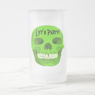 Halloween Green Skull Party Tasse