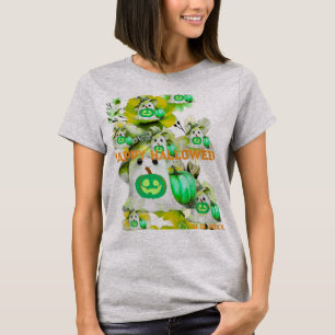 Halloween Green Tiefsee Ghost Png, Trendy T-Shirt