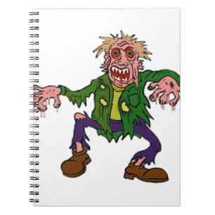 Halloween Green Zombie Monster Notizblock