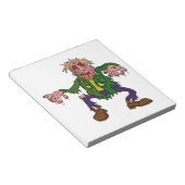 Halloween Green Zombie Monster Notizblock (angewinkelt)