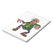 Halloween Green Zombie Monster Notizblock (Rotiert)