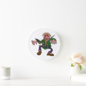 Halloween Green Zombie Monster Runde Wanduhr (Zuhause)