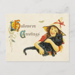 Hallowe'en Greeting Postkarte