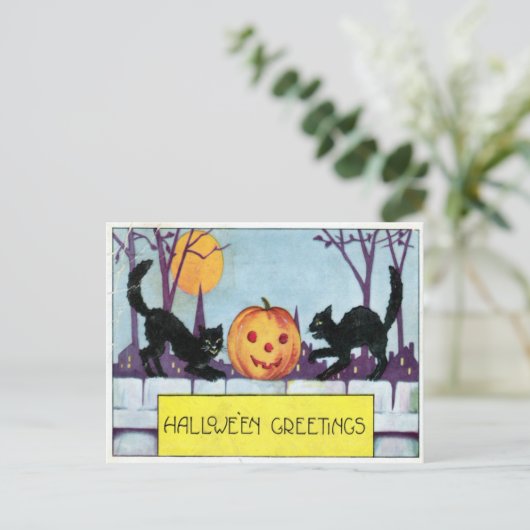 Hallowe'en Greeting Postkarte (Stehend Vorderseite)