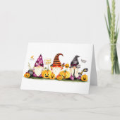 HALLOWEEN GREETING VON COOLEN GNOMES KARTE (Vorderseite)