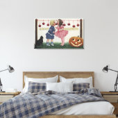 Halloween GreetingApples on String Leinwanddruck (Insitu (Schlafzimmer))