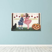 Halloween GreetingApples on String Leinwanddruck (Insitu (Holzboden))