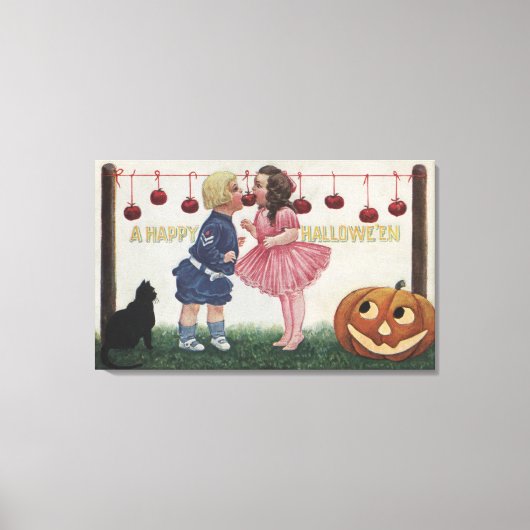 Halloween GreetingApples on String Leinwanddruck (Vorderseite)