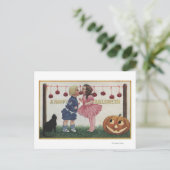 Halloween GreetingApples on String Postkarte (Stehend Vorderseite)