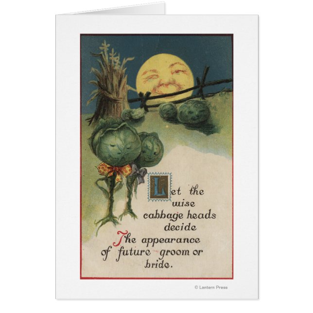 Halloween GreetingCabbage Anthropomorphismus (Vorne)