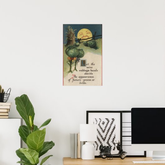 Halloween GreetingCabbage Anthropomorphismus Poster (Heimbüro)