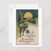 Halloween GreetingCabbage Anthropomorphismus Postkarte (Vorne/Hinten)