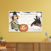 Halloween GreetingCrows Leinwanddruck (Insitu (Wohnzimmer))