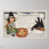 Halloween GreetingCrows Poster (Vorne)