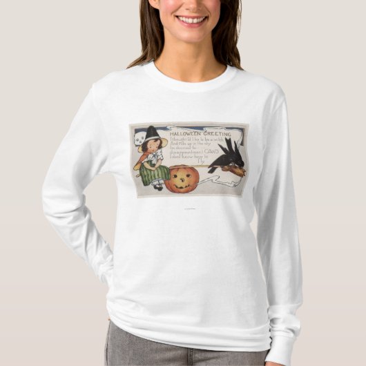 Halloween GreetingCrows T-Shirt (Vorderseite)
