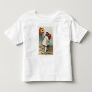Halloween GreetingGirl in Rot und Weiß Kleinkind T-shirt