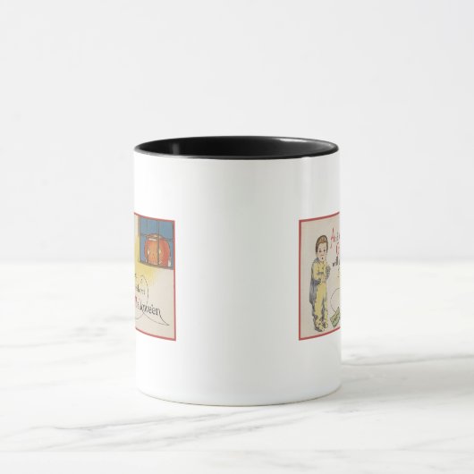 Halloween GreetingGoblin in Window Tasse (Zentrum)