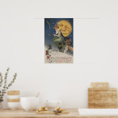 Halloween GreetingHexe in Flight Poster (Küche)