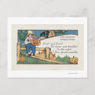 Halloween GreetingHist und Hark Postkarte