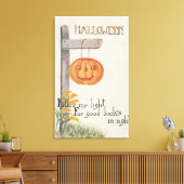 Halloween GreetingJack-O-Lantern auf Post Leinwanddruck (Insitu (Wohnzimmer))