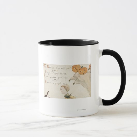 Halloween GreetingJack-O-Lantern-Geister Tasse (Rechts)